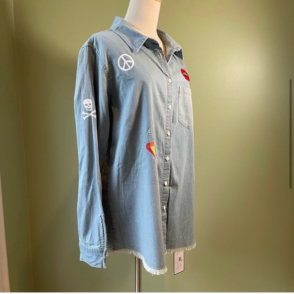 Lauren Moshi Jean button up - Picture 5 of 6
